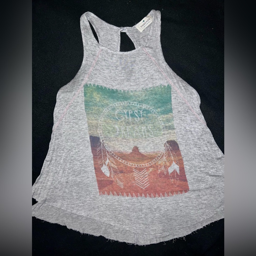 GYPSY DREAMS FRAYED TANK - Picture 9 of 15